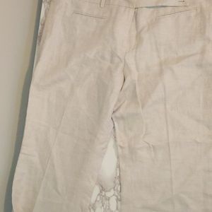 Linen, cream dress pants